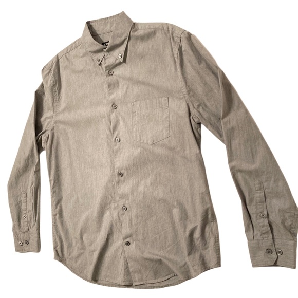 Express Men's Gray Button-Down Shirt – Size M - Picture 4 of 13